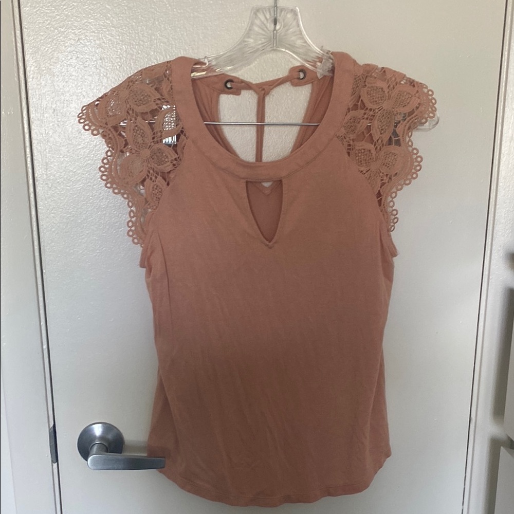 Sweet Wanderer Pink Embellished Cut Out Blouse